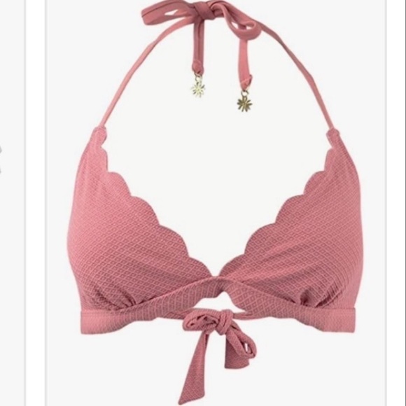 Jessica Simpson Other - JESSICA Simpson Texture Halter Bikini Swimsuit Top